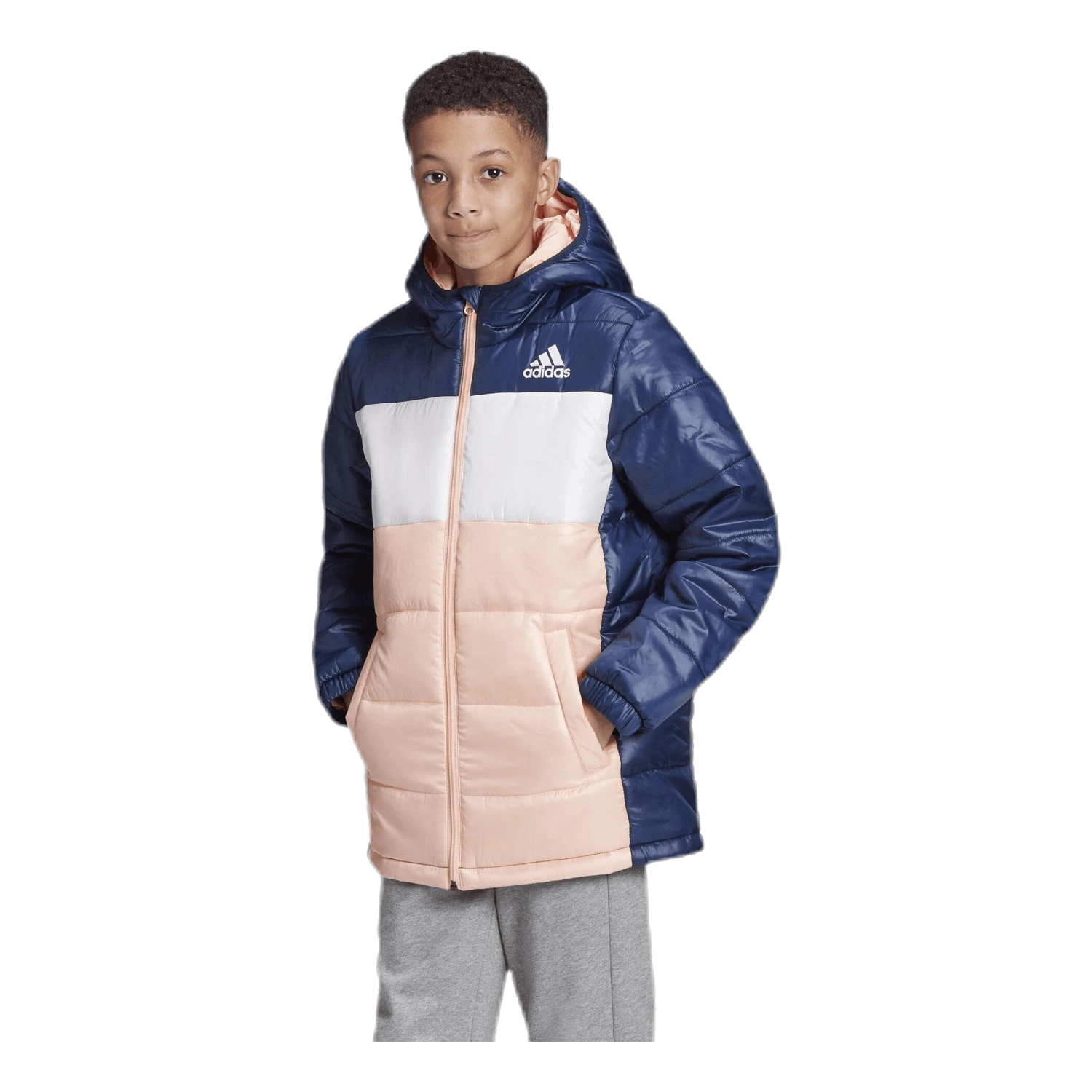 ADIDAS Jr Padded Stadium Pink/Blue/White - Image 6