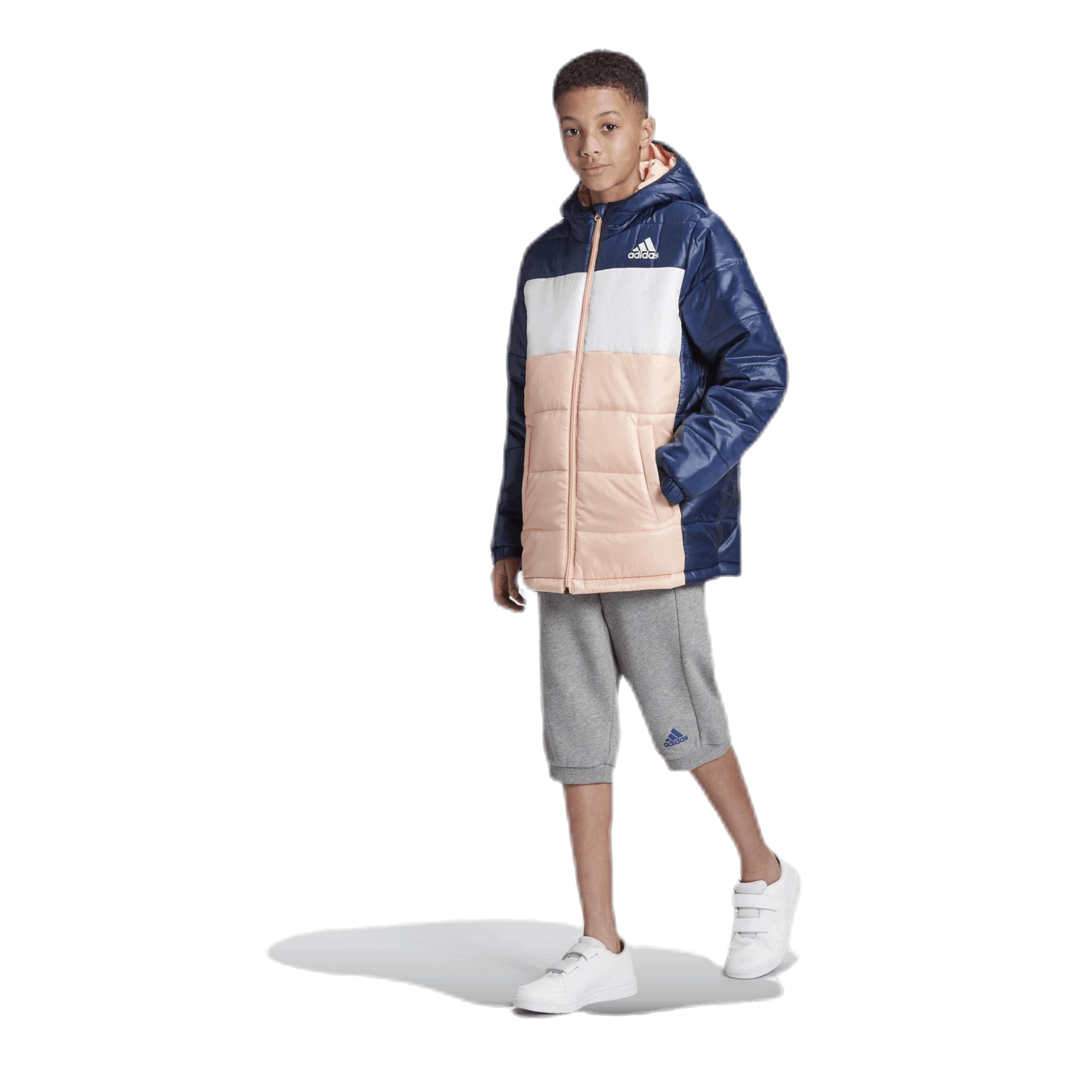 ADIDAS Jr Padded Stadium Pink/Blue/White - Image 10