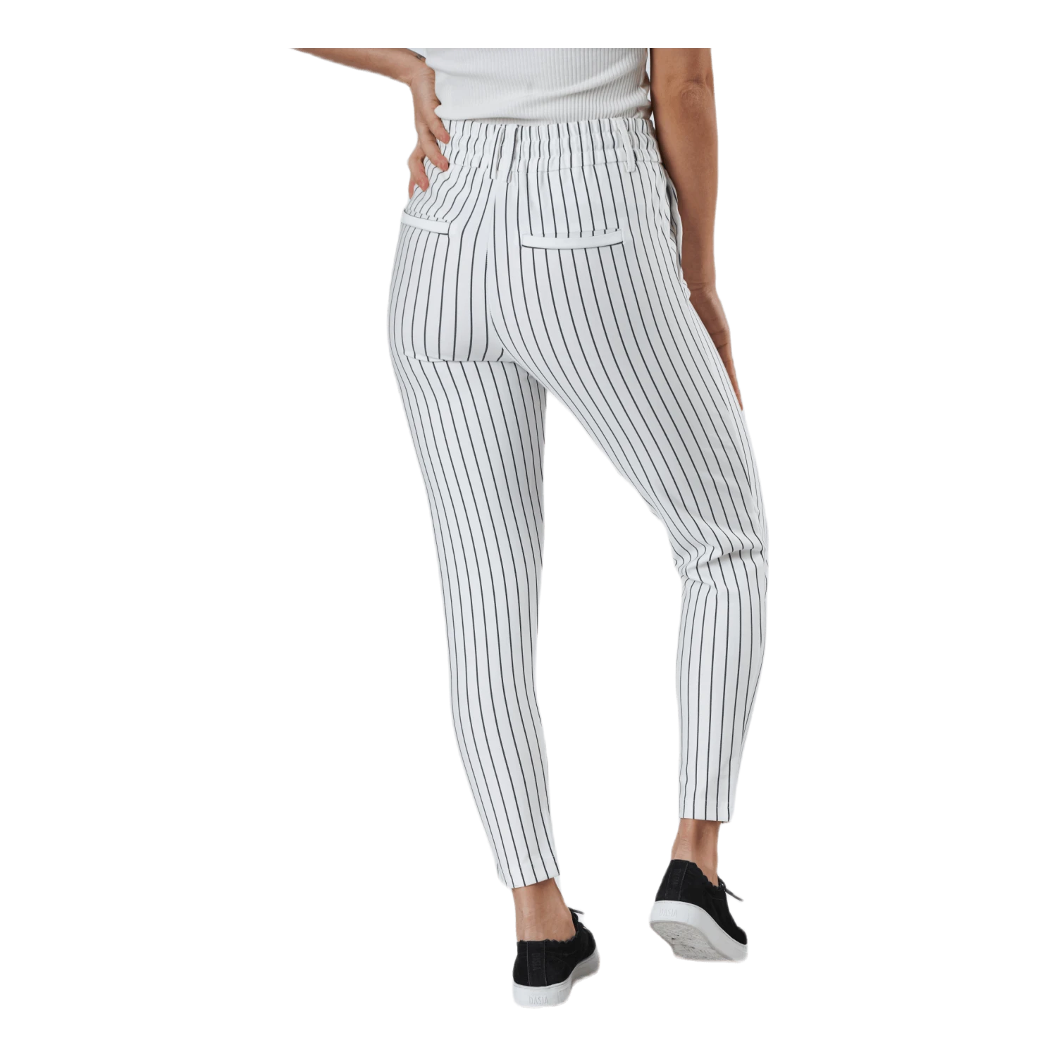 ONLY Poptrash Easy Rush Stripe Pnt White - Image 3