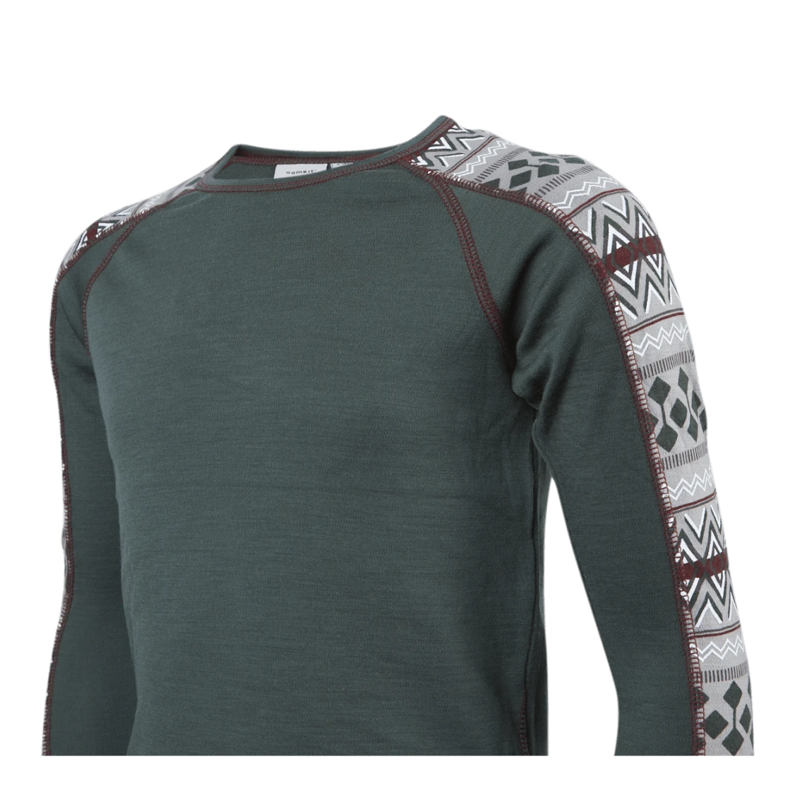 NAME IT Willto Wool Ls Top Grey - Image 2