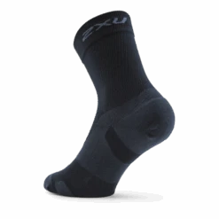 2XU Vectr Cushion Crew Socks Black/Grey