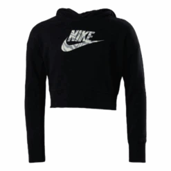 Nike Jr NSW Crop Hoodie Black