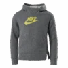 Nike Girls Big Logo Pullover Grey/Yellow