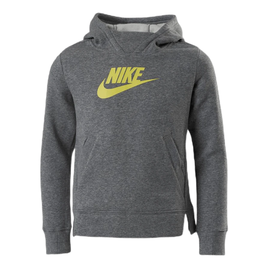 Nike Girls Big Logo Pullover Grey/Yellow