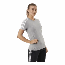 ADIDAS Essentials Slim T-Shirt Medium Grey Heather / White