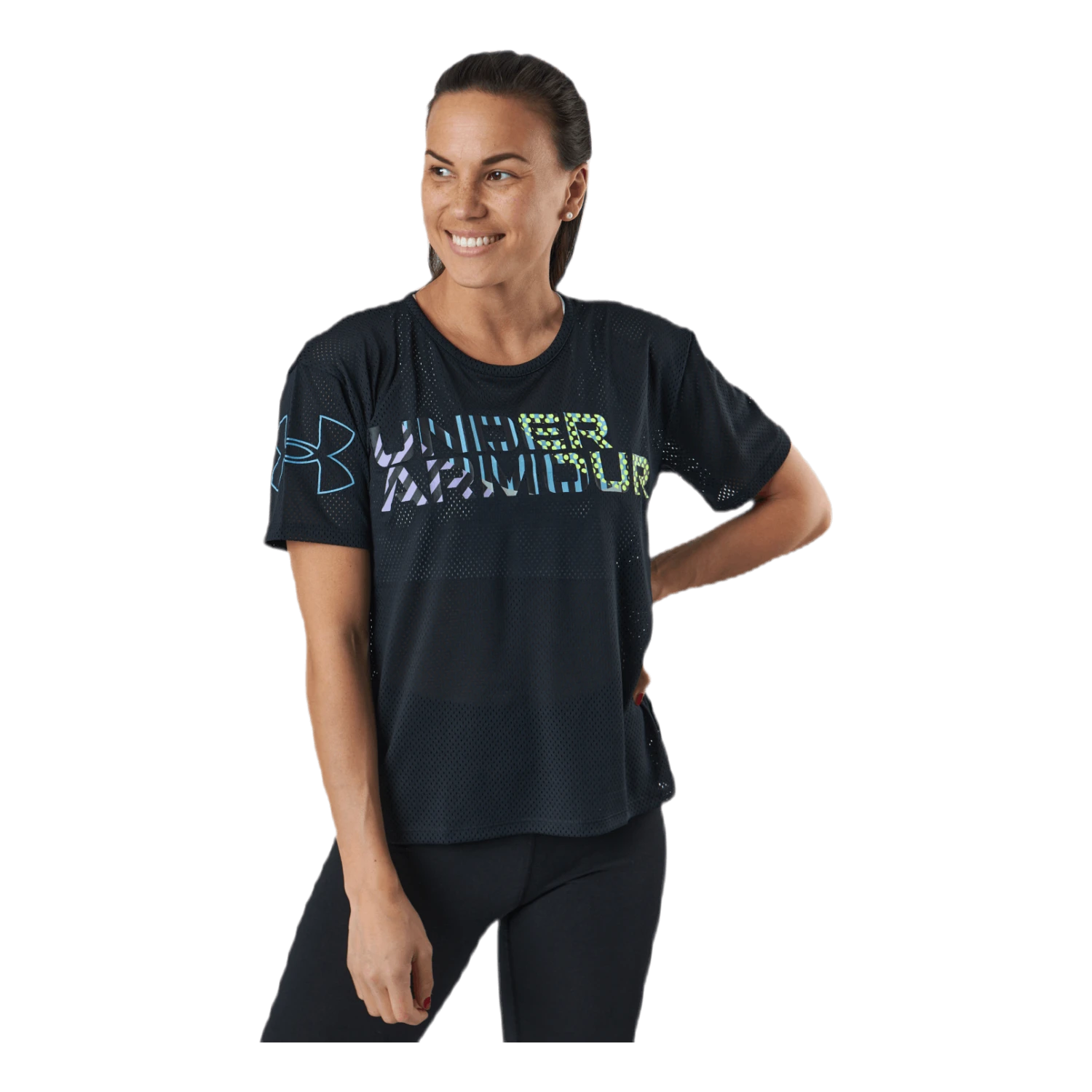 Under Armour Mesh Geo Graphic SS Black