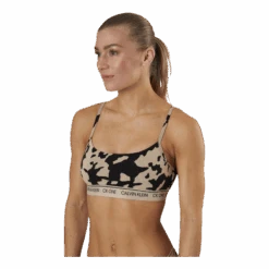 Calvin Klein Ck One Cotton Unlined Bralette Black/Beige
