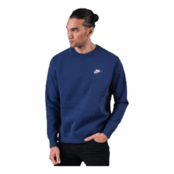 Nike Sportswear Club Fleece Crew MIDNIGHT NAVY/WHITE