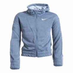 Nike Girls Studio Zip Hoodie Grey