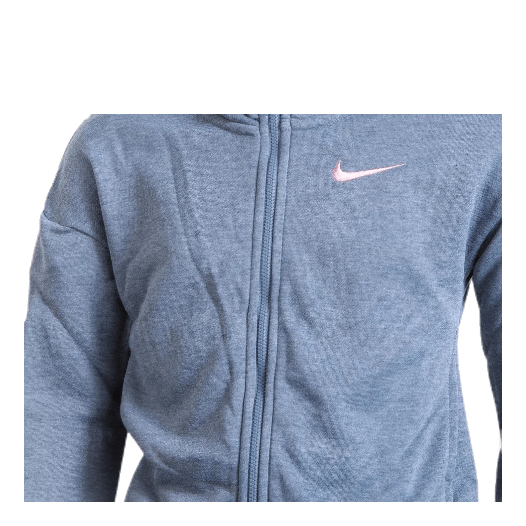 Nike Girls Studio Zip Hoodie Grey - Image 5