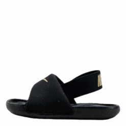 Nike Kawa Baby/Toddler Slides BLACK/METALLIC GOLD