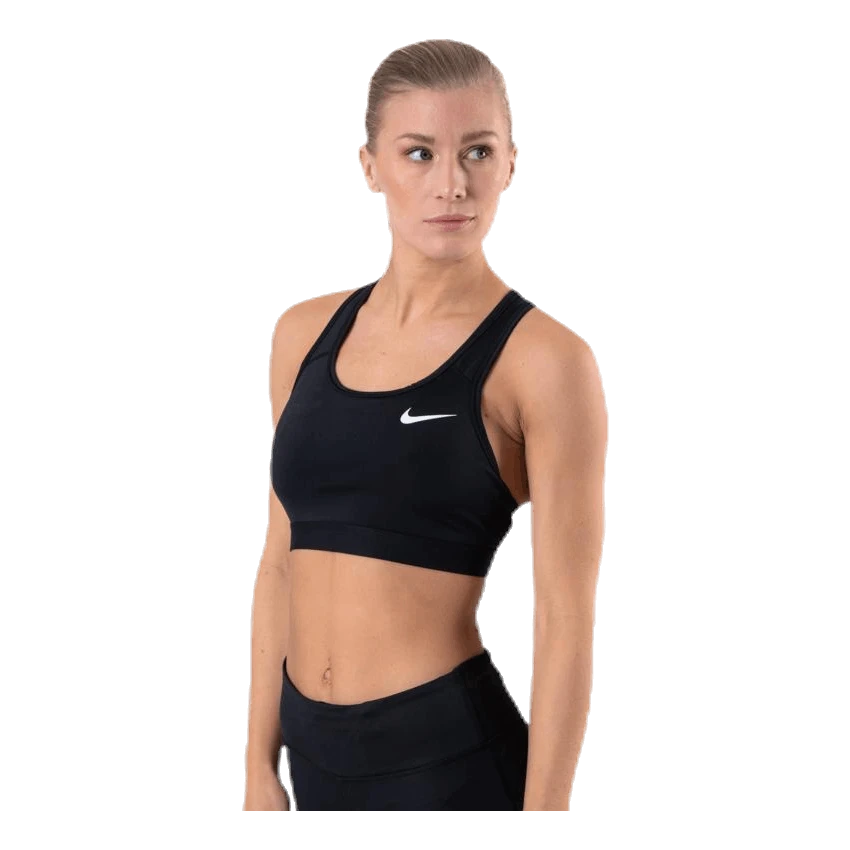 Nike Dri-FIT Swoosh Women's Medium-Support Non-Padded Sports Bra BLACK/BLACK/WHITE