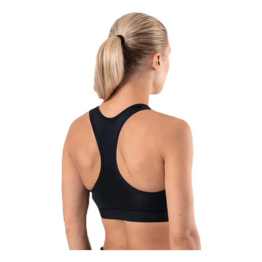 Nike Dri-FIT Swoosh Women's Medium-Support Non-Padded Sports Bra BLACK/BLACK/WHITE - Image 3