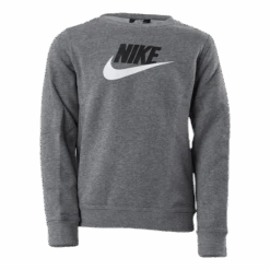 Nike Sportswear Club Fleece Big Kids' (Boys') Crew CARBON HEATHER