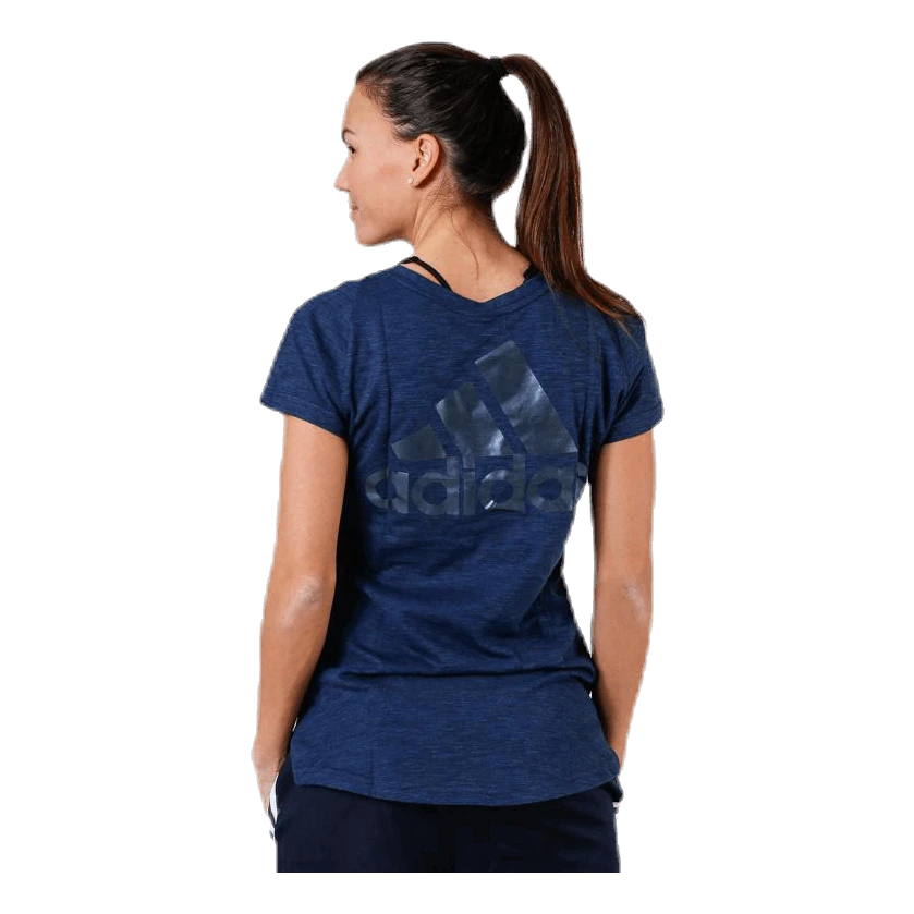 ADIDAS ID Winners V-Neck Tee Blue - Image 2