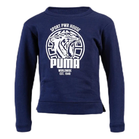 Puma Alpha Graphic Crew Jr Blue