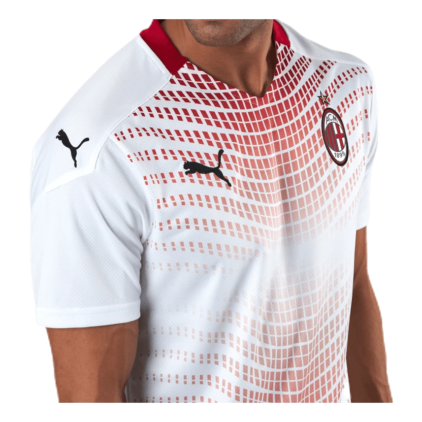 Puma AC Milan Away Shirt Replica White/Red - Image 4