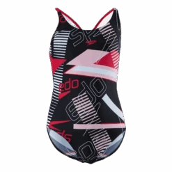 Speedo Junglespeak Allover Tieback Black/Red