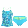 Floral Camo Crossback Tankini Turquoise