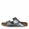 Birkenstock Arizona Smooth Leather Silver Metallic