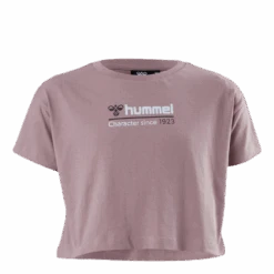 Hummel Jr Clare Cropped T-Shirt Pink