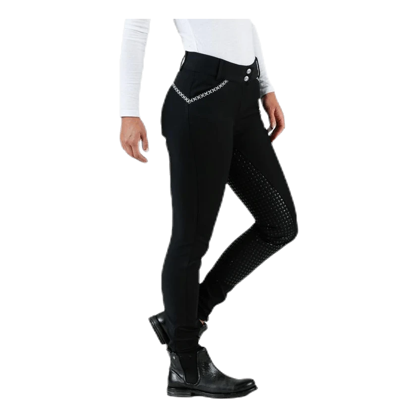 Emily Riding Pants W. Silicon Black - Image 4