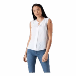 ONLY Kimmi S/L Top Wvn White