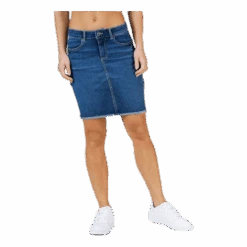 Pieces Aia Mw Dnm Skirt Blue