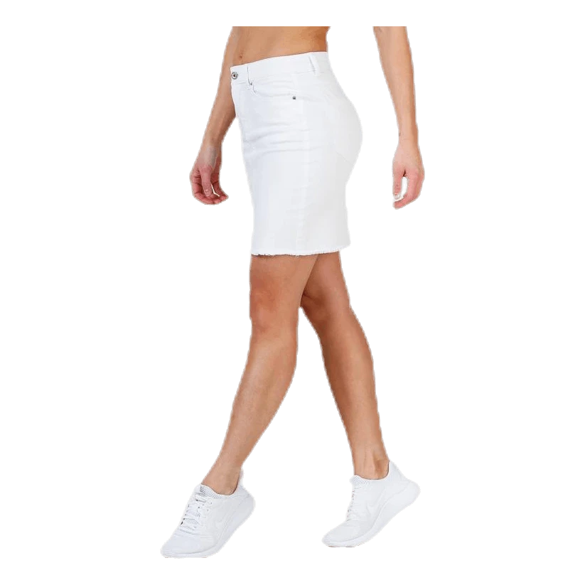 Pieces Aia Mw Dnm Skirt White - Image 3