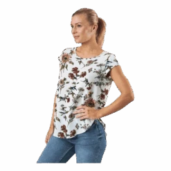 ONLY Vic Ss Aop Top Wvn White