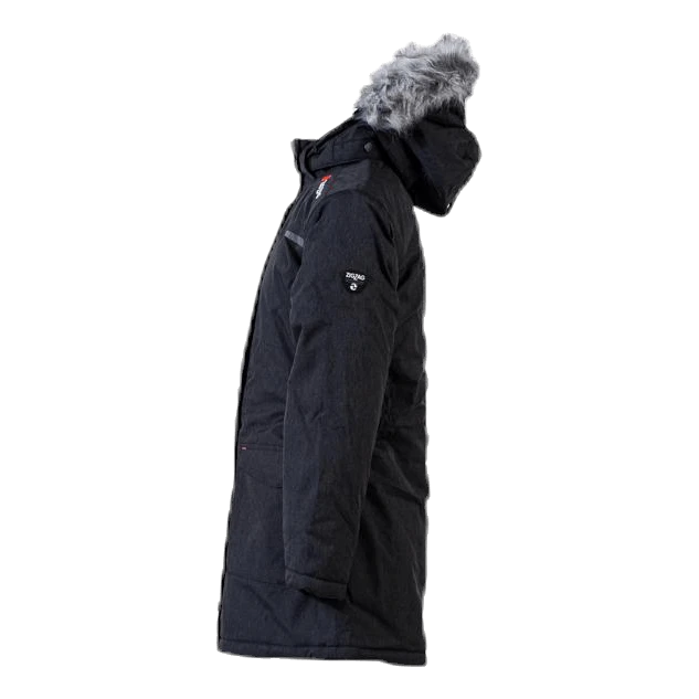 ZigZag Gitte Girl Melange Parka W-PRO 10000 Grey - Image 2