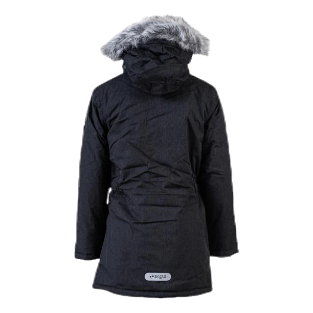 ZigZag Gitte Girl Melange Parka W-PRO 10000 Grey - Image 3