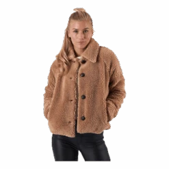 ONLY Emily Teddy Jacket Otw Beige