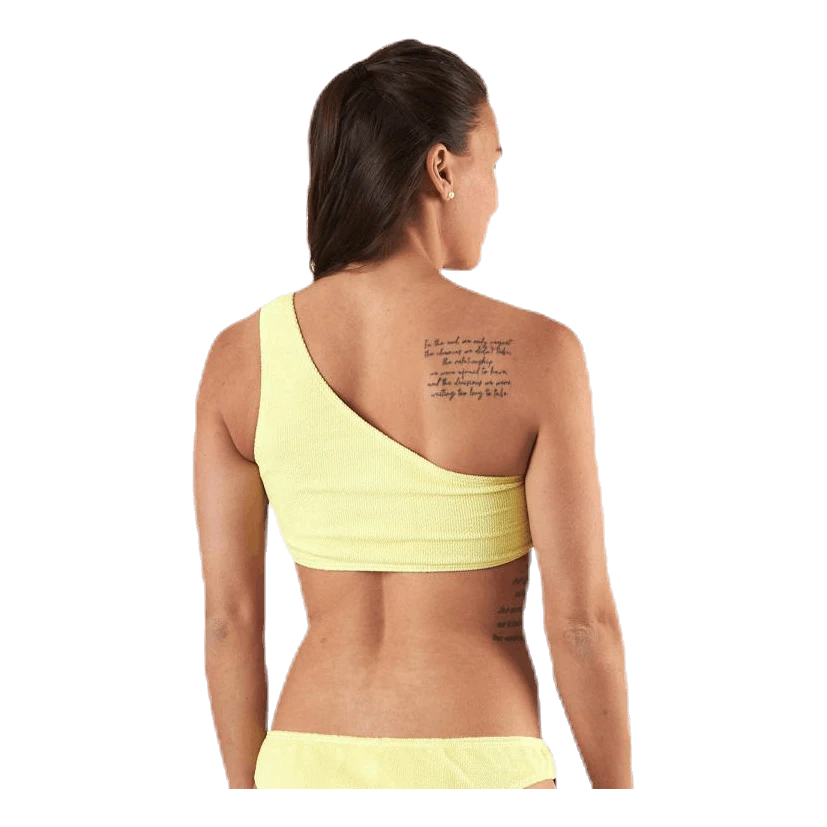 Pieces Nora Bikini Oneshoulder Top Yellow - Image 3