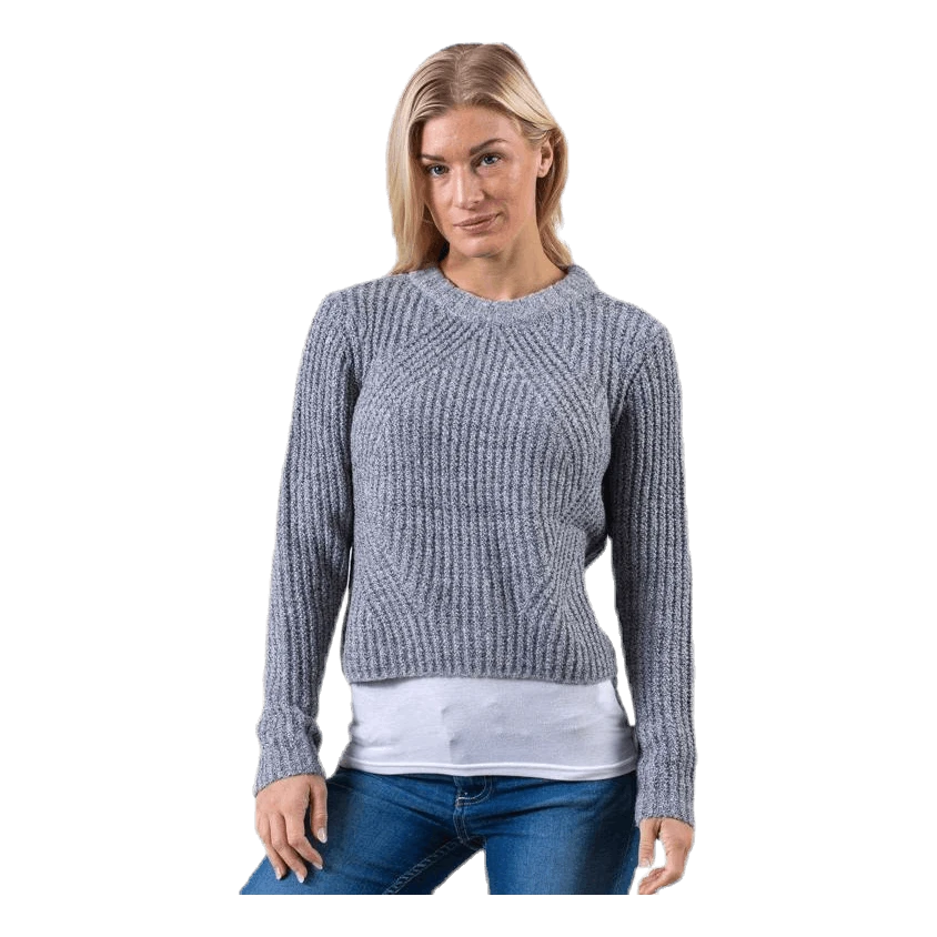 ONLY Fiona L/S Pullover Knt Grey - Image 2