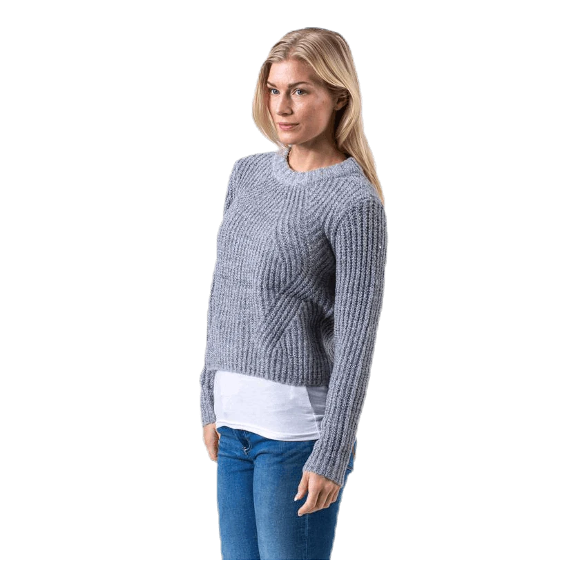 ONLY Fiona L/S Pullover Knt Grey - Image 3