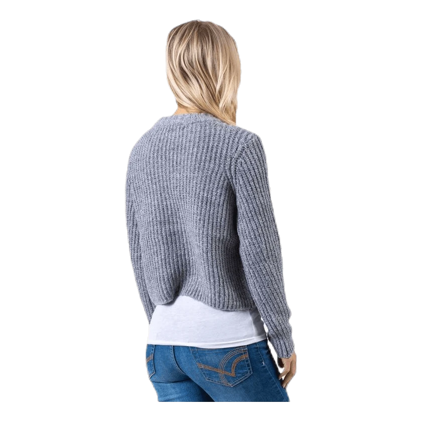 ONLY Fiona L/S Pullover Knt Grey - Image 4