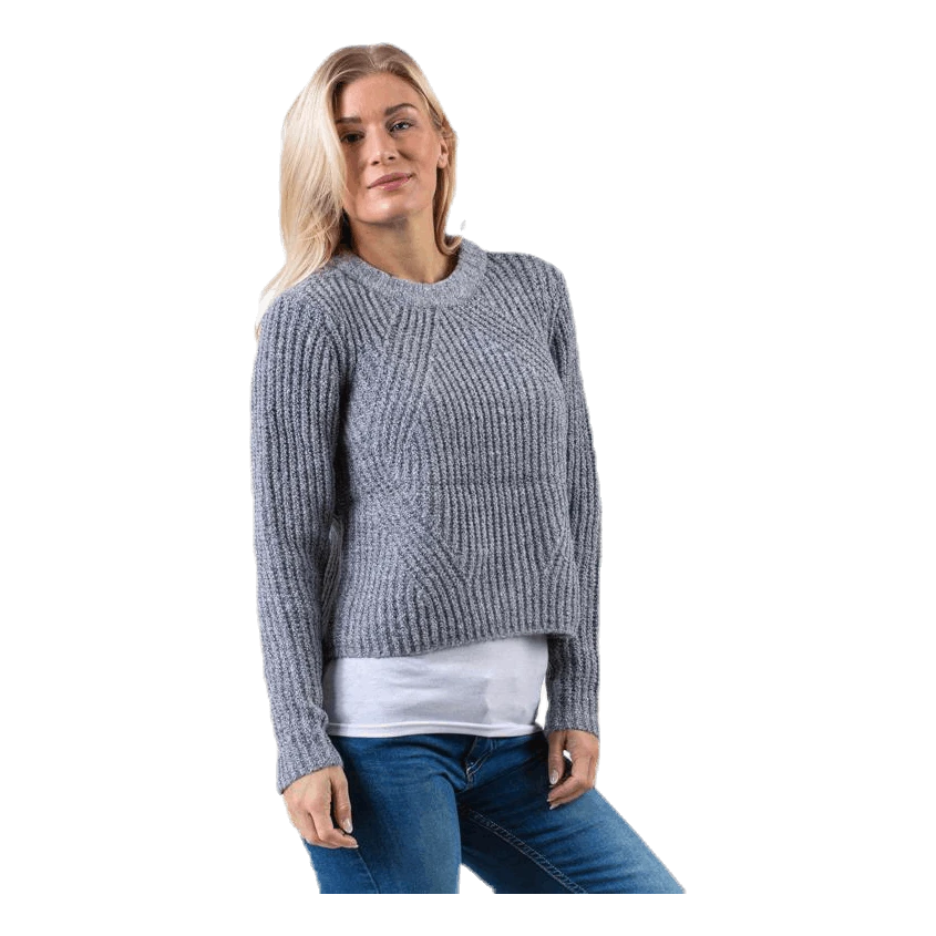 ONLY Fiona L/S Pullover Knt Grey - Image 5