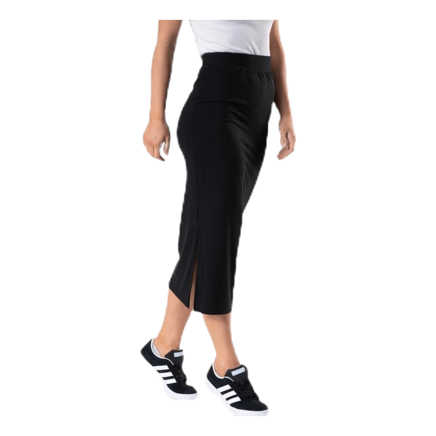 Pieces Kylie Mw Midi Skirt Black - Image 3