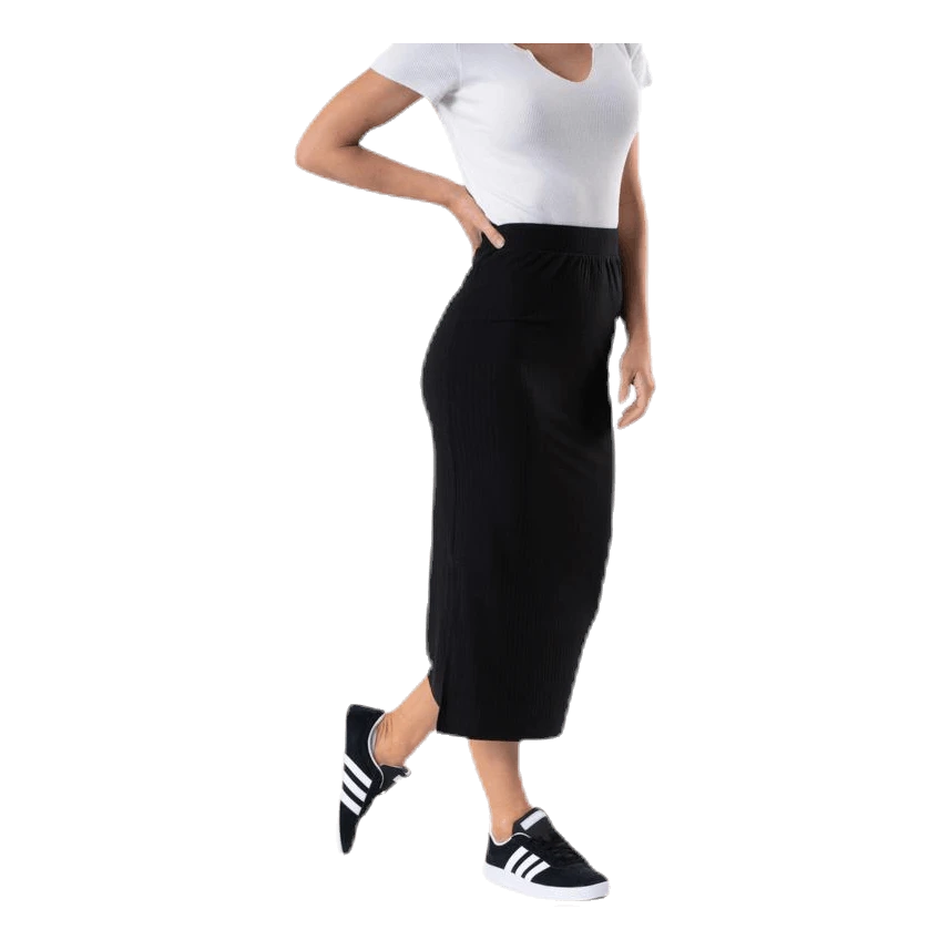 Pieces Kylie Mw Midi Skirt Black - Image 4