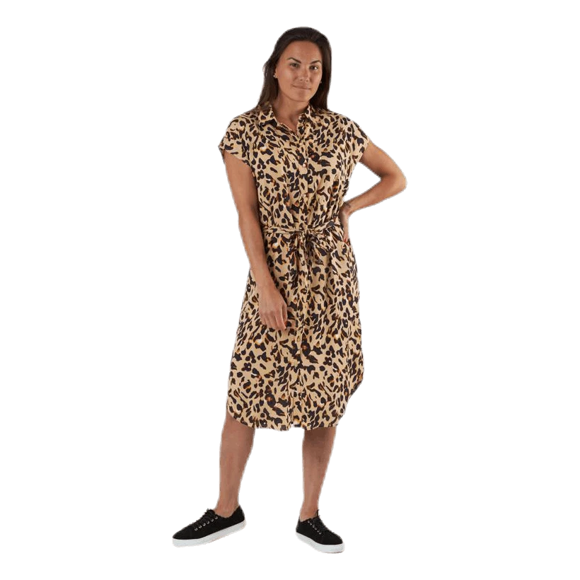 Pieces Ya Ss Shirt Dress Pb Beige