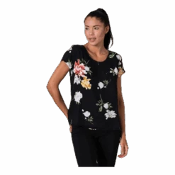 ONLY First One Ss Aop Top Black