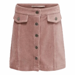 Ketty Cord Button Skirt Pink