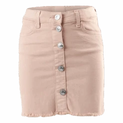 Farrah Color Button Skirt Pink