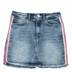 Stephania Panel Dnm Skirt Blue