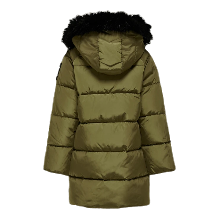 Monica Long Puffer Coat Beige - Image 2