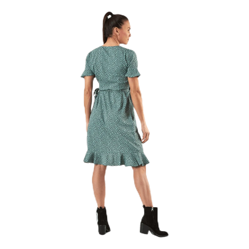 ONLY Olivia S/S Wrap Dress Wvn Green - Image 3