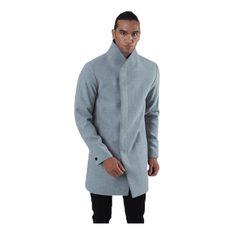 Jack & Jones Collum Wool Coat Grey - Image 2