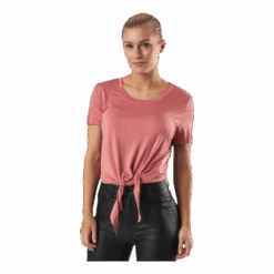 ONLY Arli S/S Knot Top Red