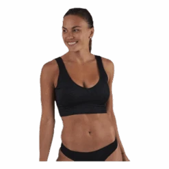 Pieces Symmi Rib Bra Top 2-Pack Black